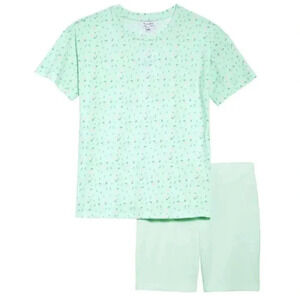 Love Fire Mint Oversized Tee & Shorts Floral Set L